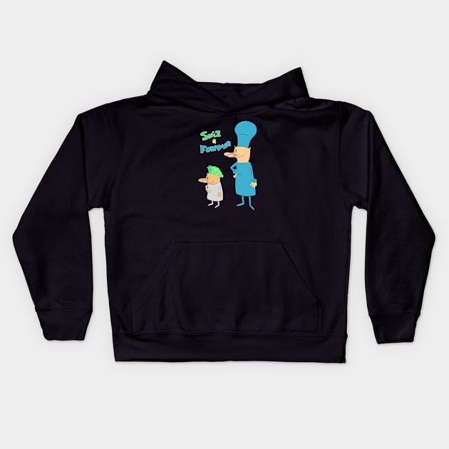 Sniz & Fondue Kids Hoodie by artxlife